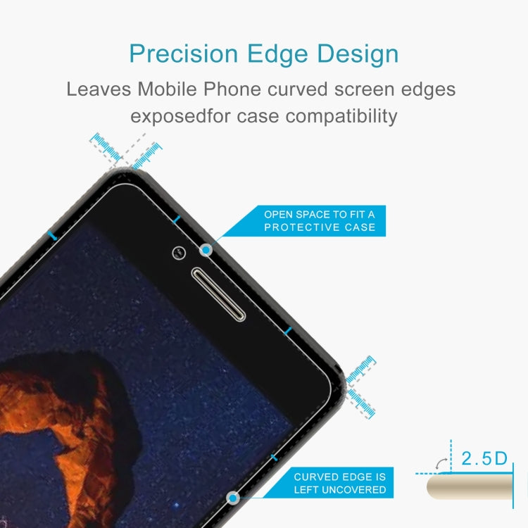 50 PCS 0.26mm 9H 2.5D Tempered Glass Film For Tecno P12