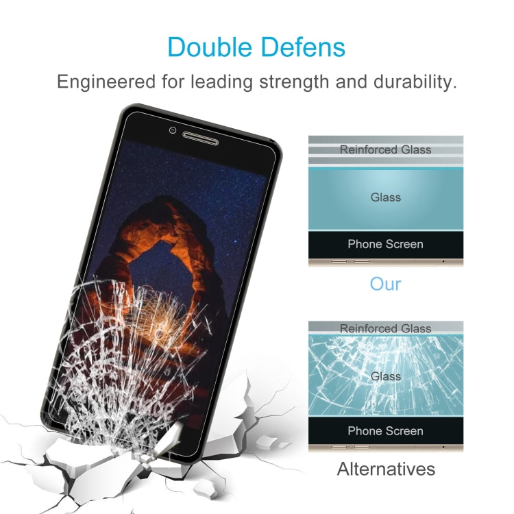 50 PCS 0.26mm 9H 2.5D Tempered Glass Film For Tecno P12