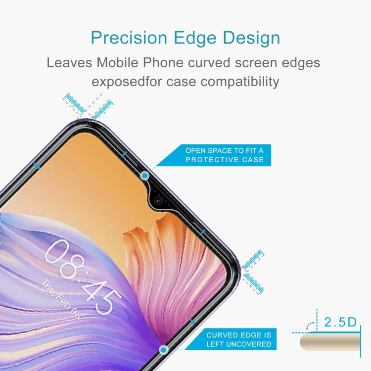 50 PCS 0.26mm 9H 2.5D Tempered Glass Film For Tecno Spark 8