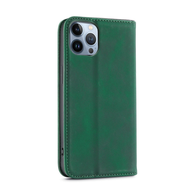 For iPhone 13 Pro Splicing Skin Feel Magnetic Leather Phone Case