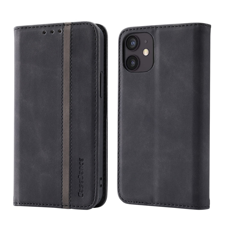 For iPhone 12 mini Splicing Skin Feel Magnetic Leather Phone Case