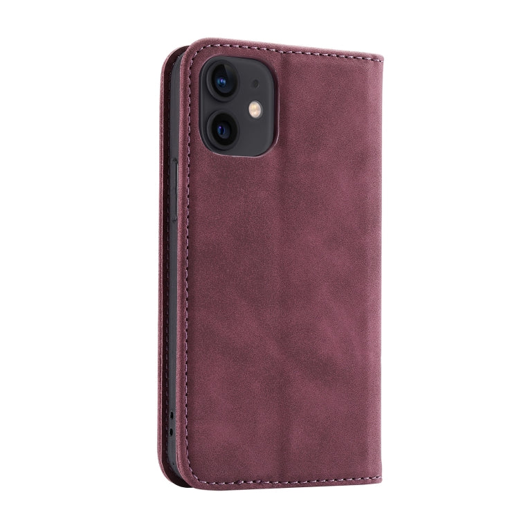 For iPhone 11 Splicing Skin Feel Magnetic Leather Phone Case