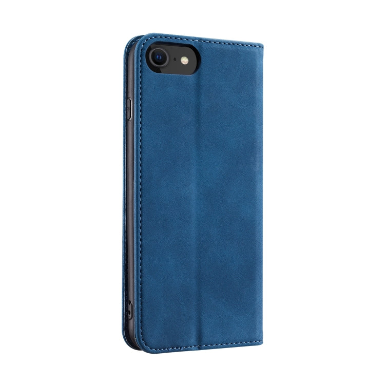 For iPhone SE 2022 / SE 2020 / 8 / 7 Splicing Skin Feel Magnetic Leather Phone Case