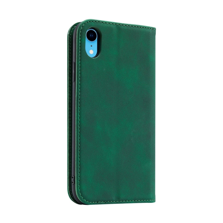 For iPhone XR Splicing Skin Feel Magnetic Leather Phone Case