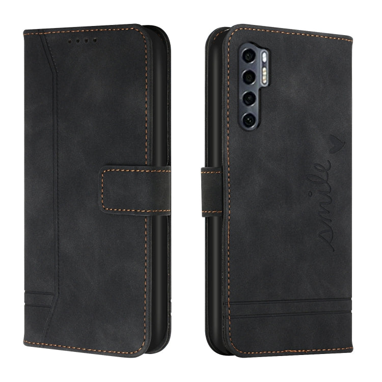 For TCL 20 Pro 5G Retro Skin Feel Horizontal Flip Soft TPU + PU Leather Phone Case
