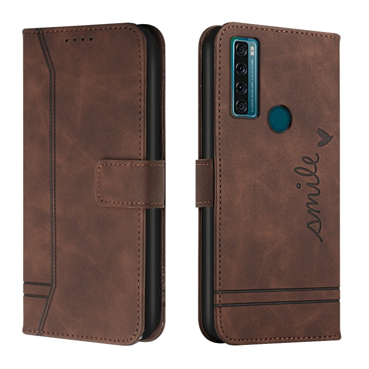 For TCL 20 SE Retro Skin Feel Horizontal Flip Soft TPU + PU Leather Phone Case