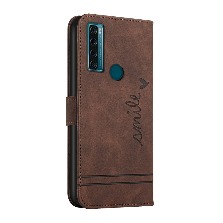 For TCL 20 SE Retro Skin Feel Horizontal Flip Soft TPU + PU Leather Phone Case