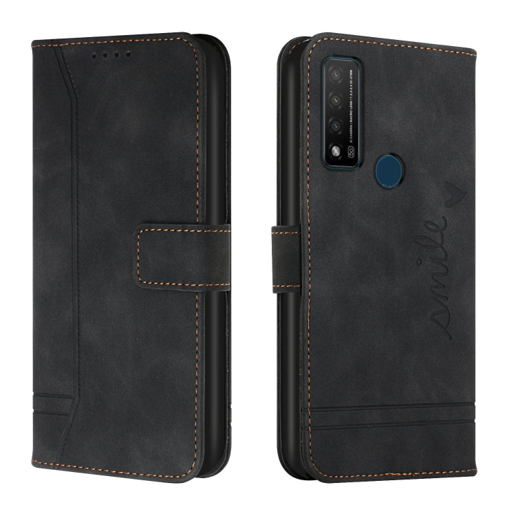 For TCL 20 R 5G Retro Skin Feel Horizontal Flip Soft TPU + PU Leather Phone Case