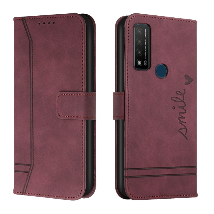 For TCL 20 R 5G Retro Skin Feel Horizontal Flip Soft TPU + PU Leather Phone Case