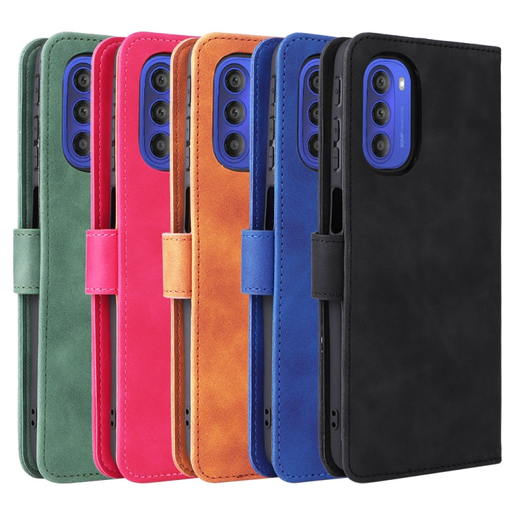 For Motorola Moto G51 5G Skin Feel Magnetic Flip Leather Phone Case