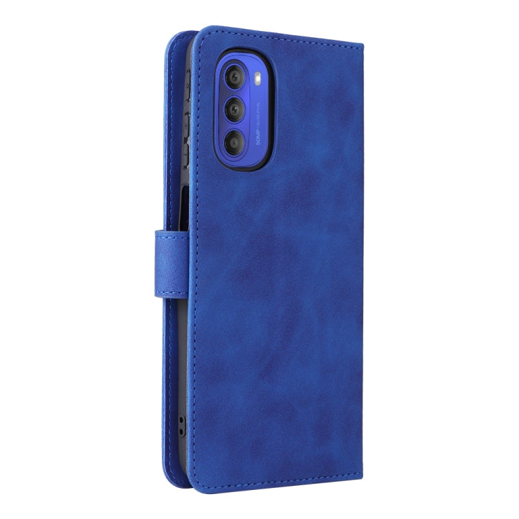 For Motorola Moto G51 5G Skin Feel Magnetic Flip Leather Phone Case