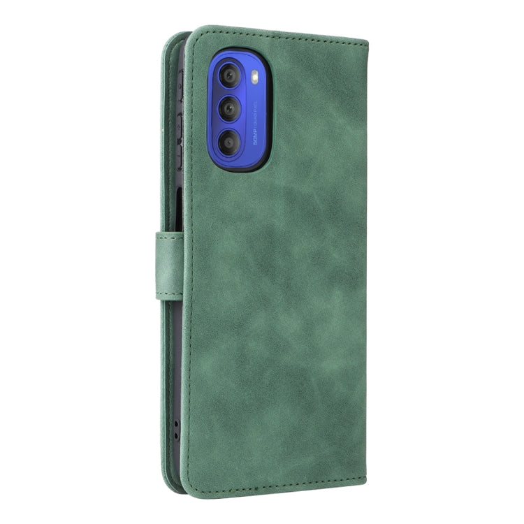 For Motorola Moto G51 5G Skin Feel Magnetic Flip Leather Phone Case