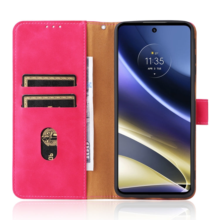 For Motorola Moto G51 5G Skin Feel Magnetic Flip Leather Phone Case
