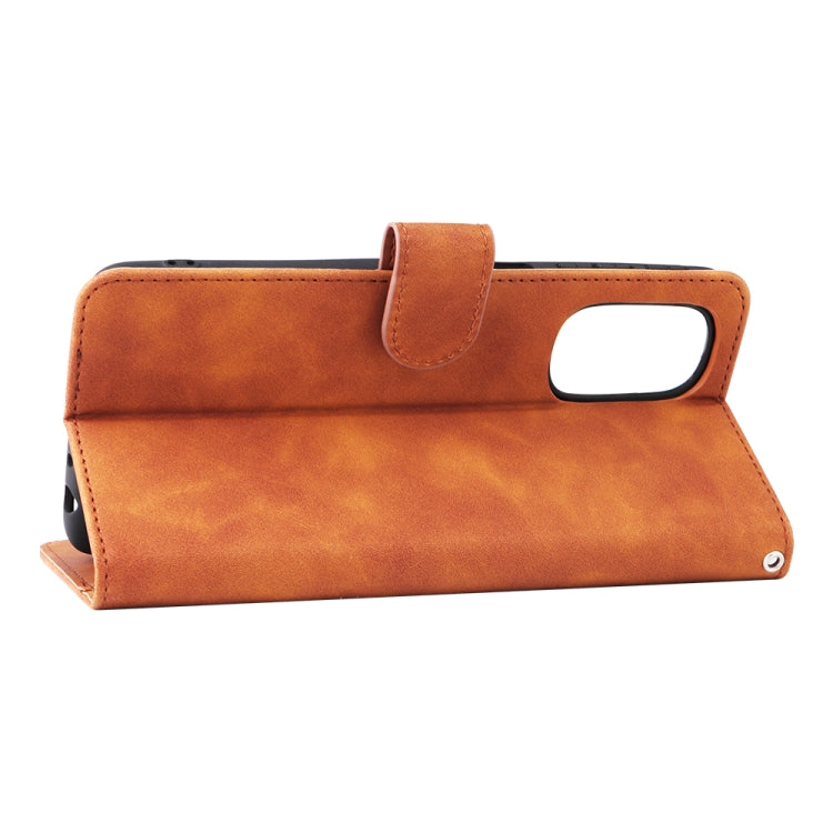 For Motorola Moto G51 5G Skin Feel Magnetic Flip Leather Phone Case