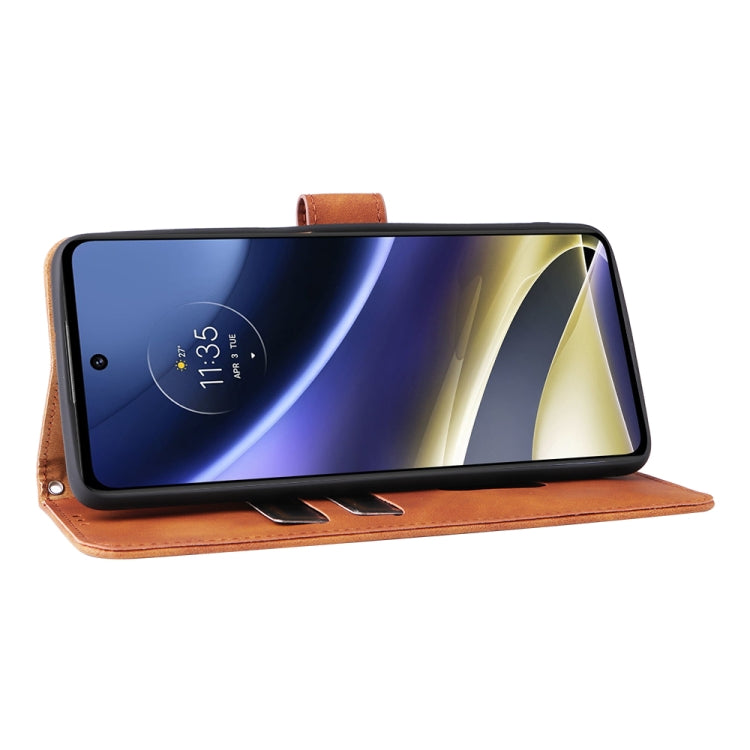 For Motorola Moto G51 5G Skin Feel Magnetic Flip Leather Phone Case