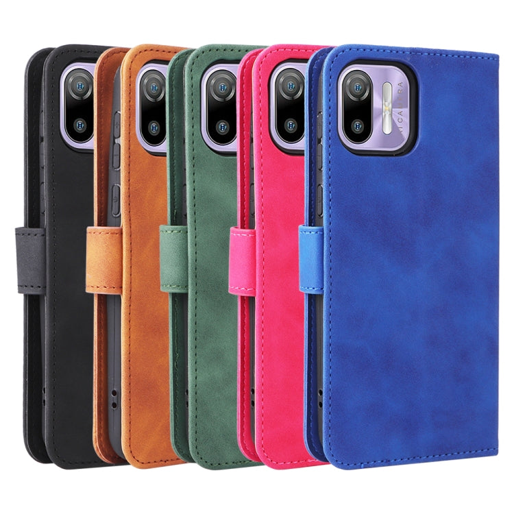 For Ulefone Note 6 Skin Feel Magnetic Flip Leather Phone Case