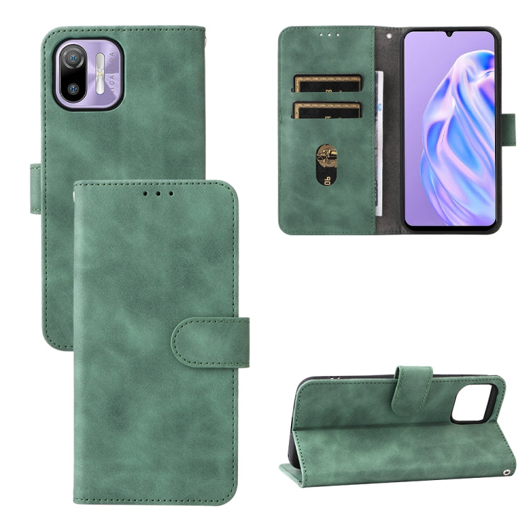 For Ulefone Note 6 Skin Feel Magnetic Flip Leather Phone Case