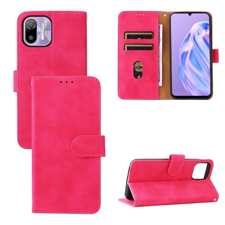 For Ulefone Note 6 Skin Feel Magnetic Flip Leather Phone Case