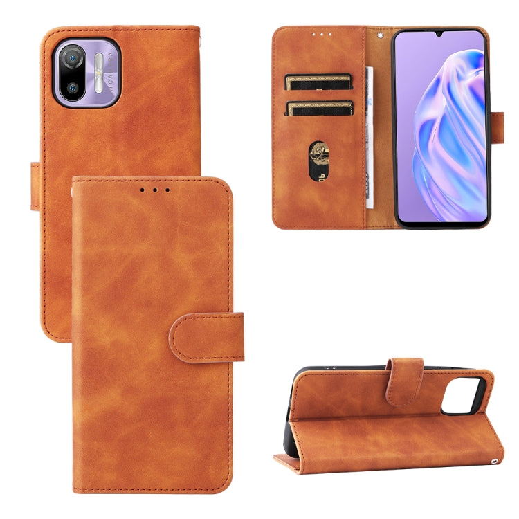For Ulefone Note 6 Skin Feel Magnetic Flip Leather Phone Case
