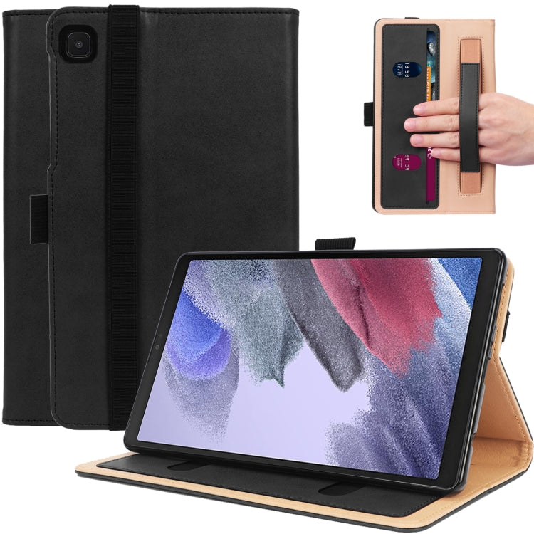 For Samsung Galaxy Tab A7 Lite 8.7 SM-T220 / SM-T225 / SM-T227 Retro Texture PU Leather Tablet Case with 2 Card Slots & Hand Strap