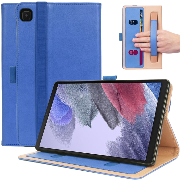 For Samsung Galaxy Tab A7 Lite 8.7 SM-T220 / SM-T225 / SM-T227 Retro Texture PU Leather Tablet Case with 2 Card Slots & Hand Strap