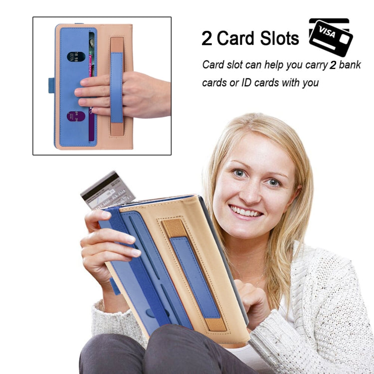 For Samsung Galaxy Tab A7 Lite 8.7 SM-T220 / SM-T225 / SM-T227 Retro Texture PU Leather Tablet Case with 2 Card Slots & Hand Strap