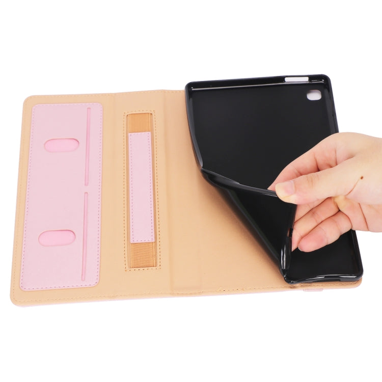 For Samsung Galaxy Tab A7 Lite 8.7 SM-T220 / SM-T225 / SM-T227 Retro Texture PU Leather Tablet Case with 2 Card Slots & Hand Strap