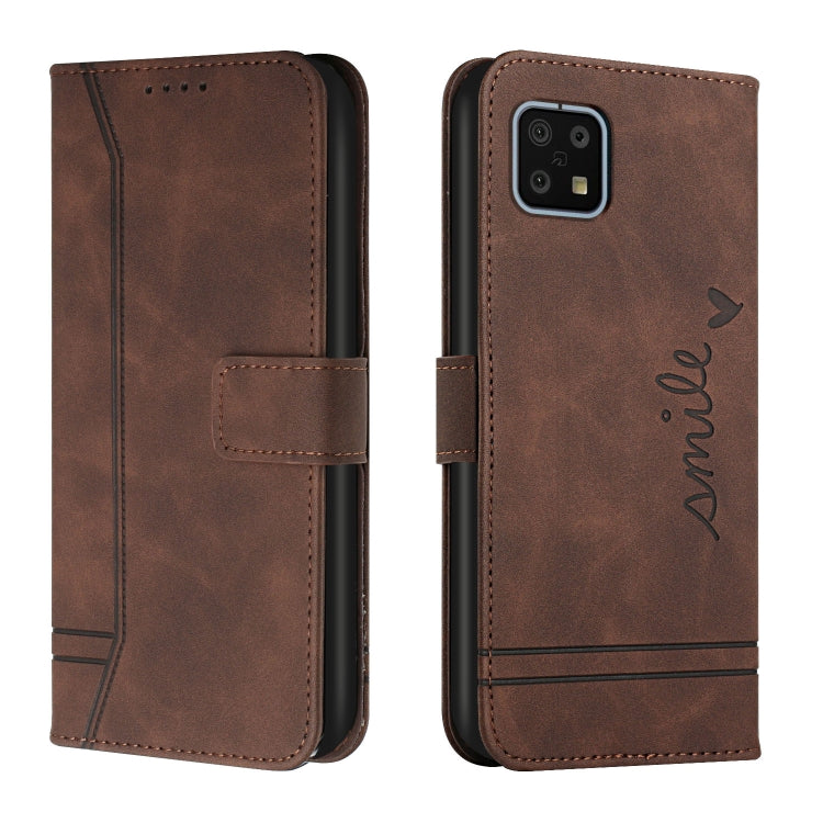 For Sharp Aquos Sense 6 Retro Skin Feel Horizontal Flip Soft TPU + PU Leather Phone Case