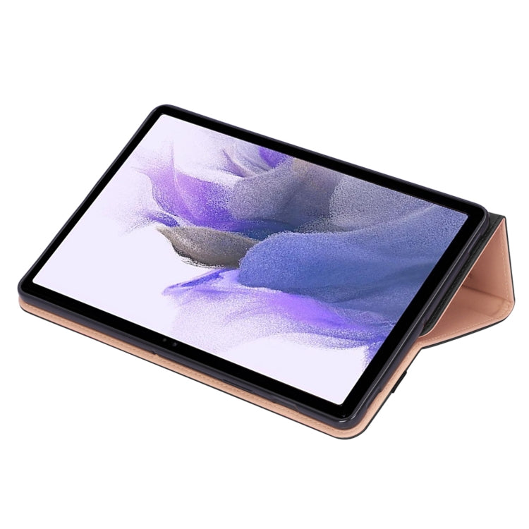 For Samsung Galaxy Tab S7 FE T730 / T736 & S7+ T970 / T976 Retro Texture PU + TPU Leather Tablet Case with Card Slots & Hand Strap