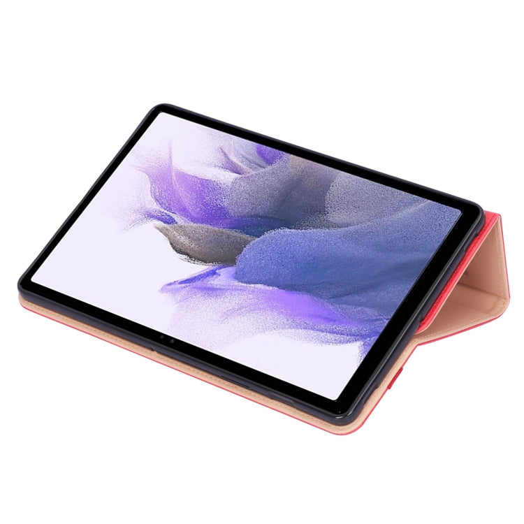 For Samsung Galaxy Tab S7 FE T730 / T736 & S7+ T970 / T976 Retro Texture PU + TPU Leather Tablet Case with Card Slots & Hand Strap