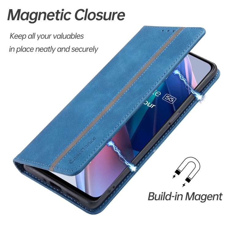 For OPPO A52 / A72 / A92 Splicing Skin Feel Magnetic Leather Phone Case