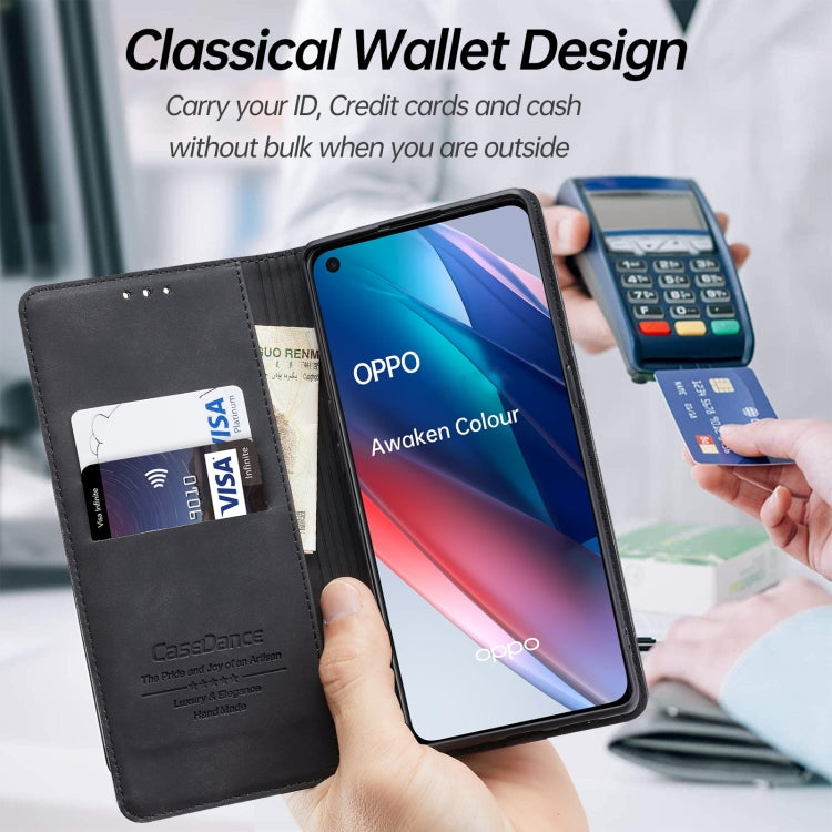 For OPPO A54 / A74 5G Splicing Skin Feel Magnetic Leather Phone Case