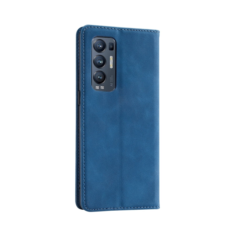 For OPPO Find X3 Neo Splicing Skin Feel Magnetic Leather Phone Case