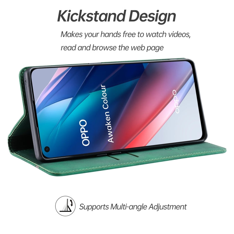 For OPPO Find X3 Neo Splicing Skin Feel Magnetic Leather Phone Case