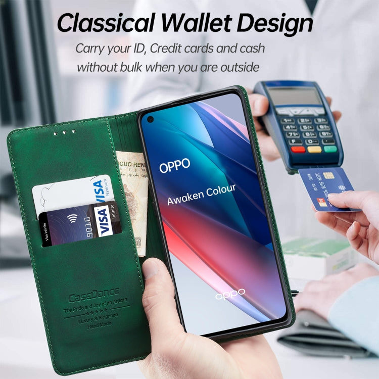 For OPPO Find X3 Neo Splicing Skin Feel Magnetic Leather Phone Case