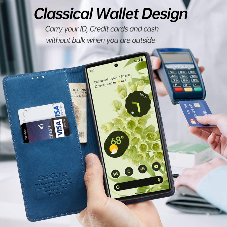 For Google Pixel 6 Splicing Skin Feel Magnetic Leather Phone Case