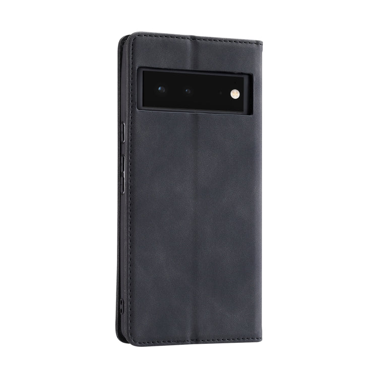 For Google Pixel 6 Splicing Skin Feel Magnetic Leather Phone Case