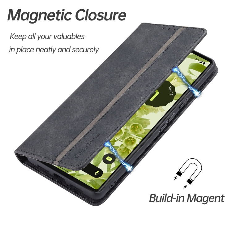 For Google Pixel 6 Splicing Skin Feel Magnetic Leather Phone Case