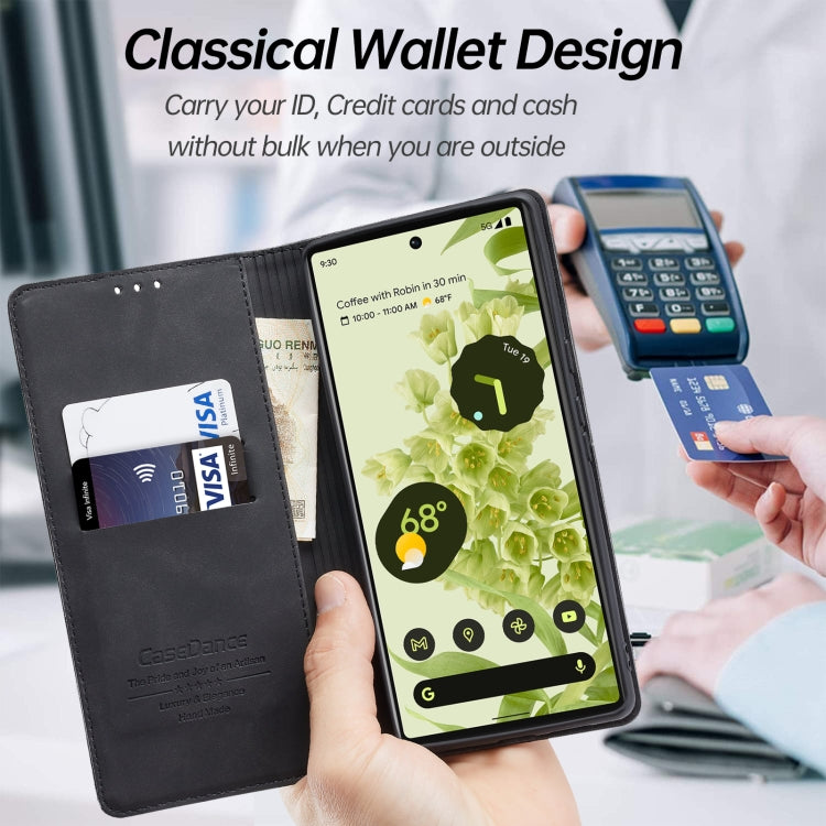 For Google Pixel 6 Splicing Skin Feel Magnetic Leather Phone Case