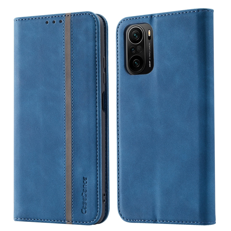 For Xiaomi Redmi K40 Pro Splicing Skin Feel Magnetic Leather Phone Case