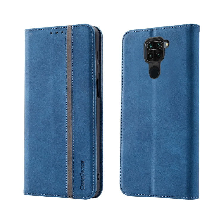 For Xiaomi Redmi Note 9 Splicing Skin Feel Magnetic Leather Phone Case