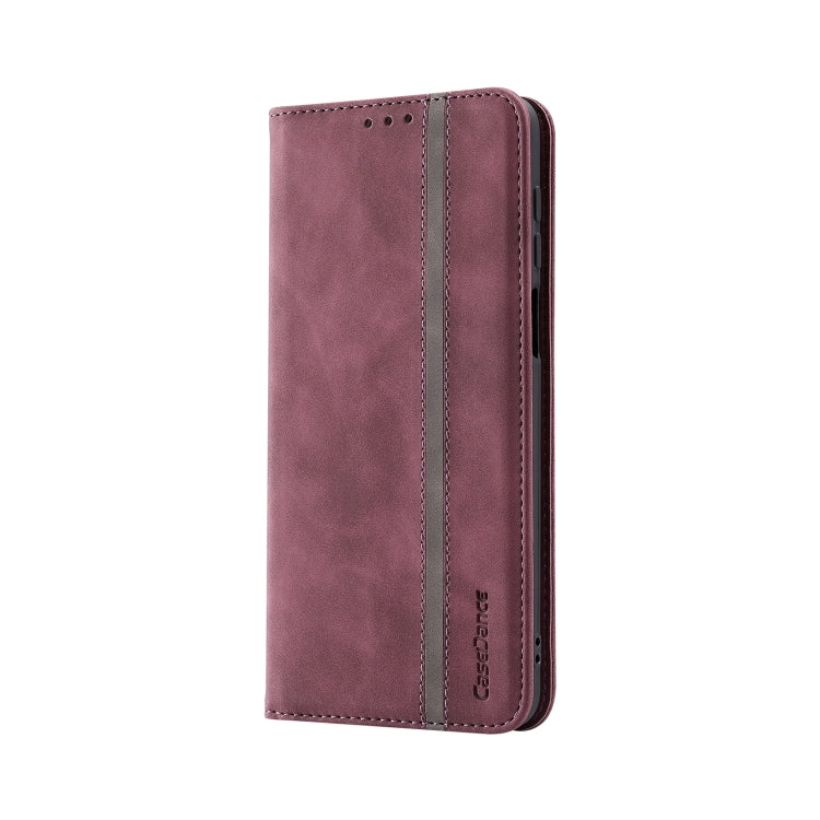 For Xiaomi Redmi Note 9 Splicing Skin Feel Magnetic Leather Phone Case