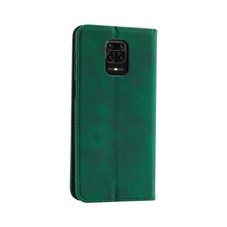 For Xiaomi Redmi Note 9 Pro Splicing Skin Feel Magnetic Leather Phone Case
