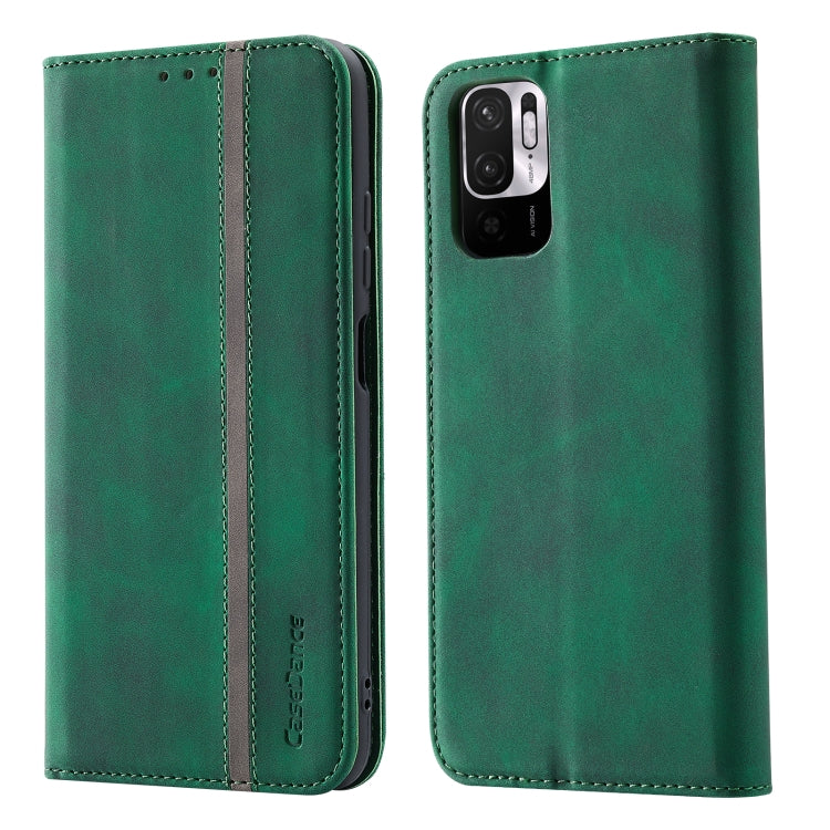 For Xiaomi Redmi Note 10 5G Splicing Skin Feel Magnetic Leather Phone Case
