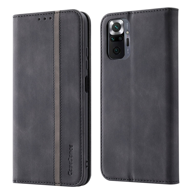 For Xiaomi Redmi Note 10 Pro 4G Splicing Skin Feel Magnetic Leather Phone Case
