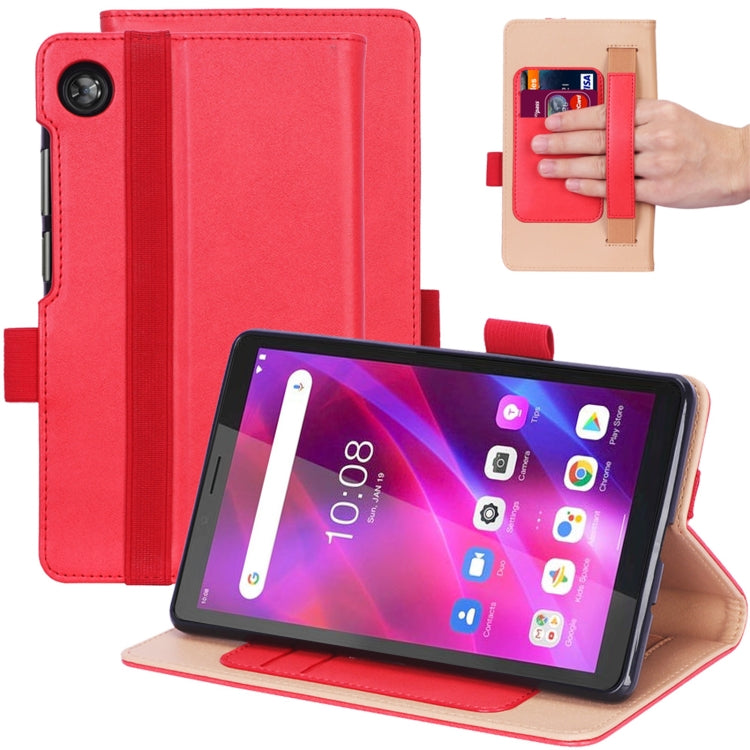 For Lenovo Tab M7 TB-7305F / M7 3rd Gen WY-2099A Retro Texture PU Leather Tablet Case with 2 Card Slots & Hand Strap
