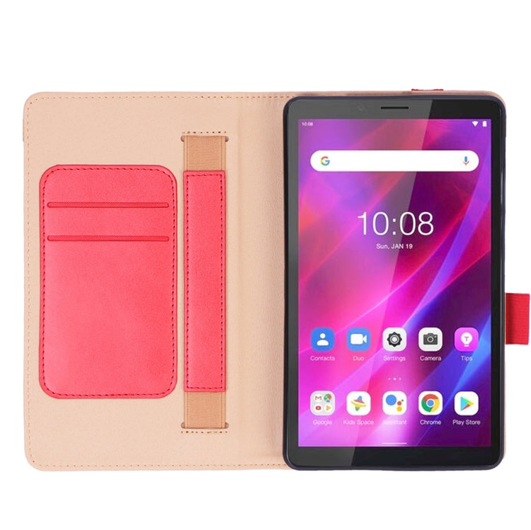 For Lenovo Tab M7 TB-7305F / M7 3rd Gen WY-2099A Retro Texture PU Leather Tablet Case with 2 Card Slots & Hand Strap