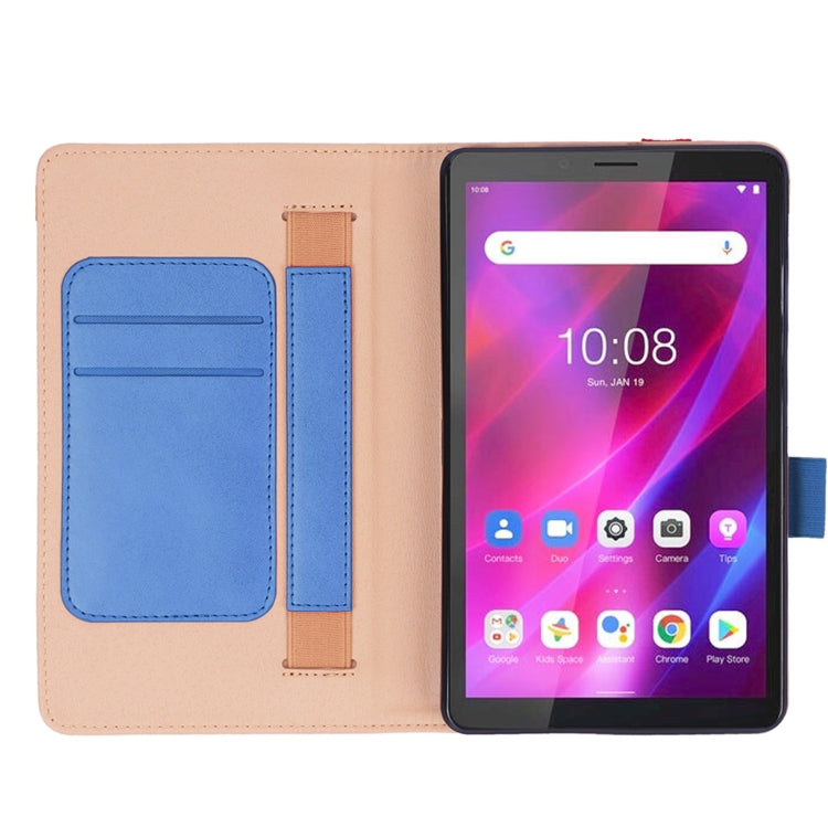 For Lenovo Tab M7 TB-7305F / M7 3rd Gen WY-2099A Retro Texture PU Leather Tablet Case with 2 Card Slots & Hand Strap