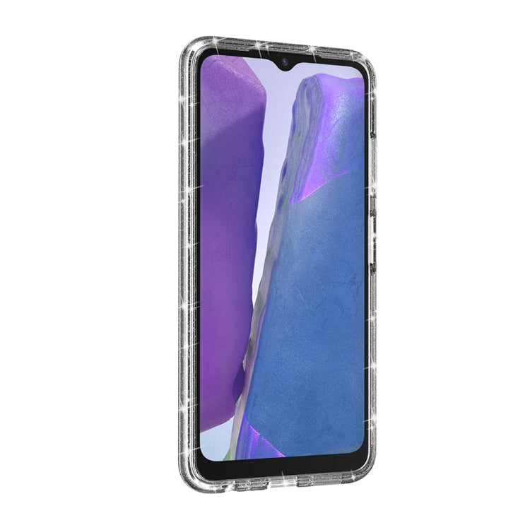 For Samsung Galaxy A03s 166mm US Version Shockproof Terminator Style Glitter Powder Protective Phone Case