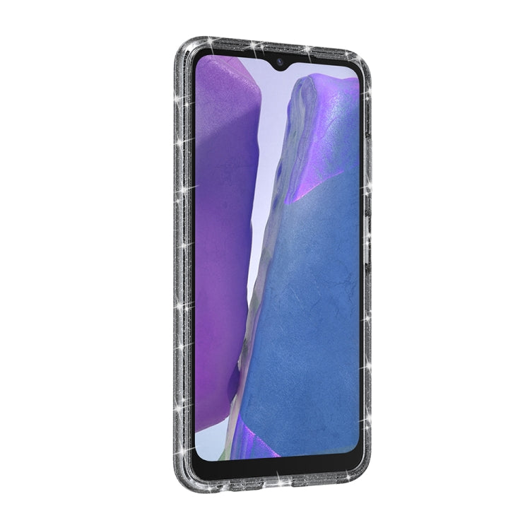 For Samsung Galaxy A03s 166mm US Version Shockproof Terminator Style Glitter Powder Protective Phone Case
